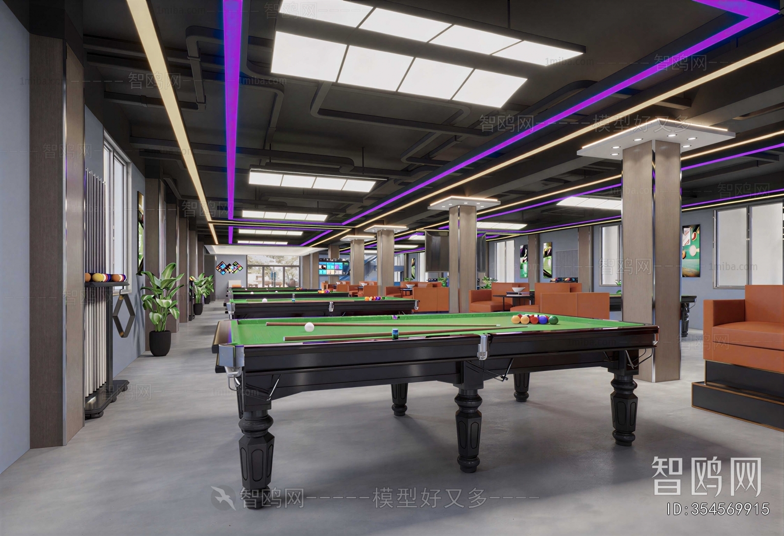 Modern Billiard Room