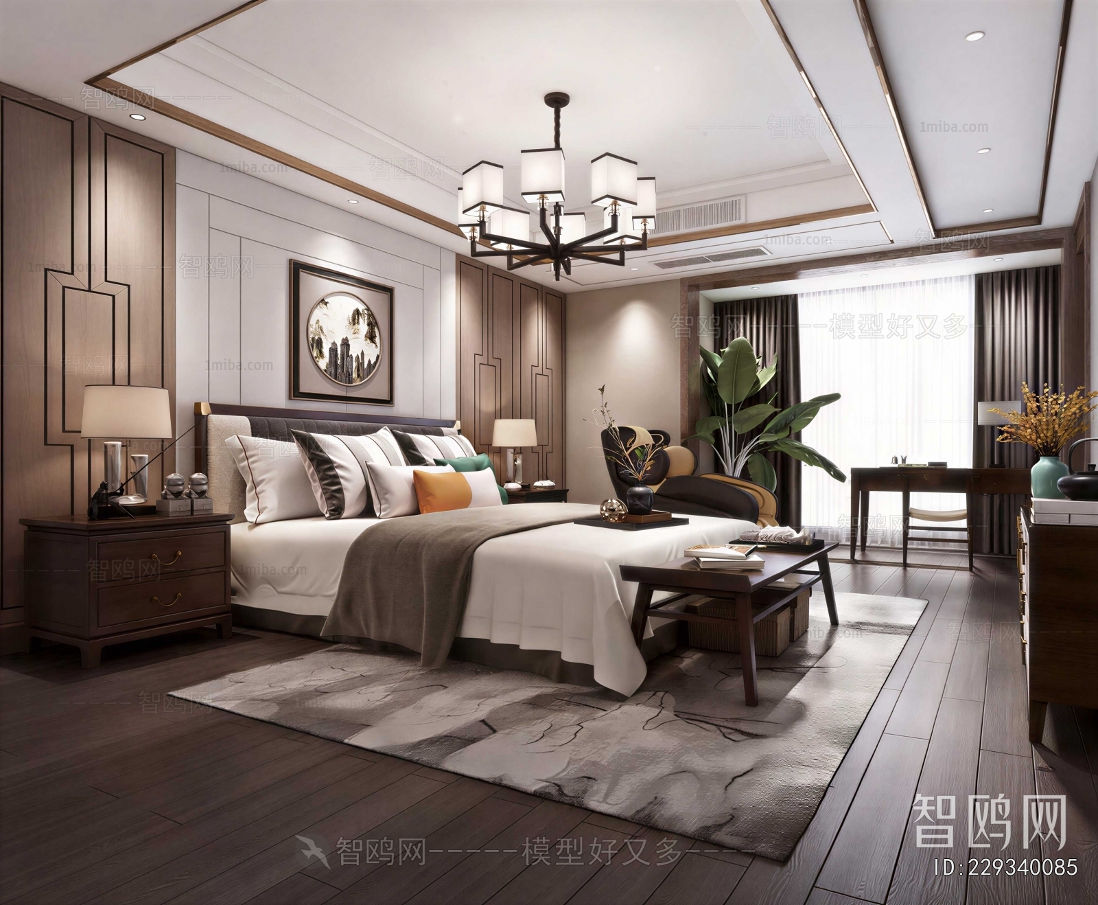 New Chinese Style Bedroom