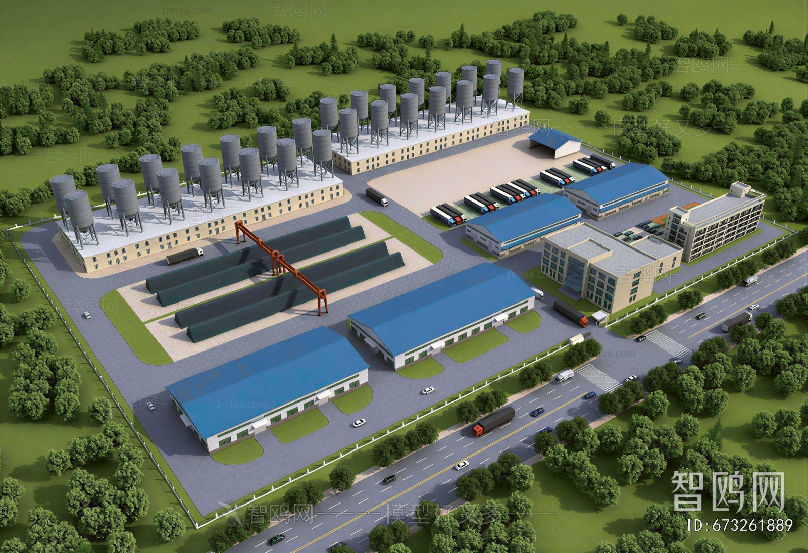 Modern Architectural Bird's-eye View Planning