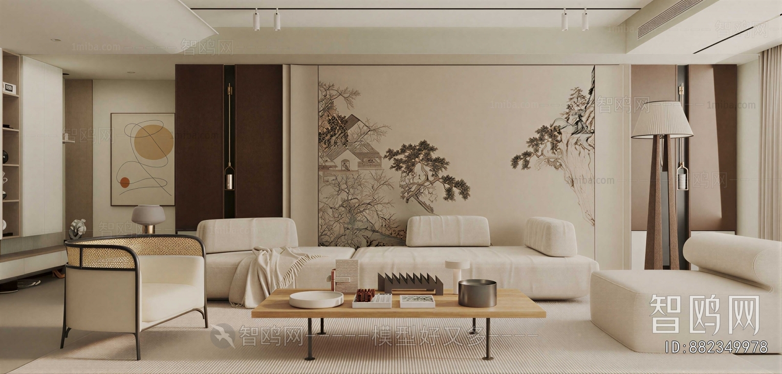 New Chinese Style A Living Room