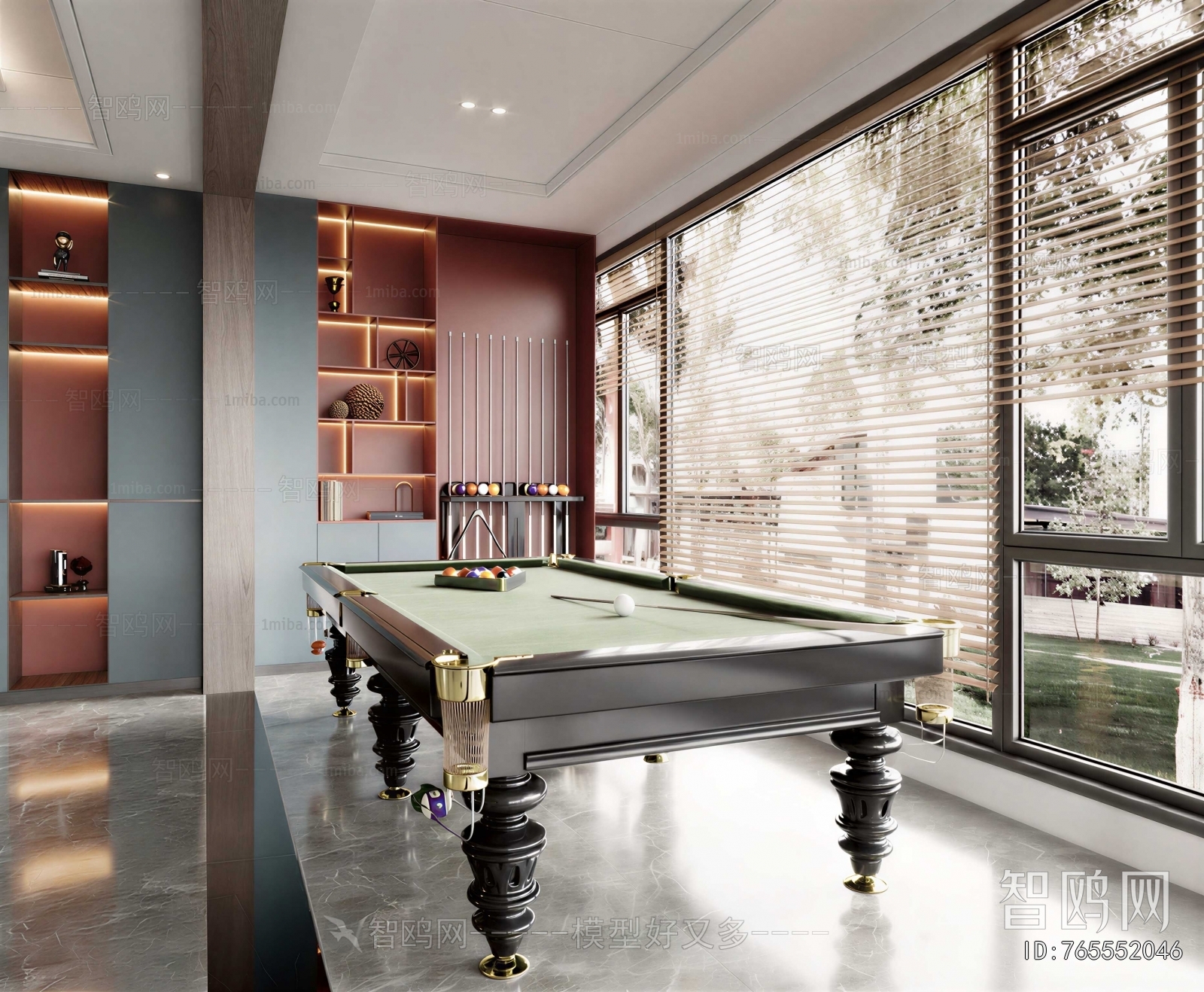 Modern Billiards Room