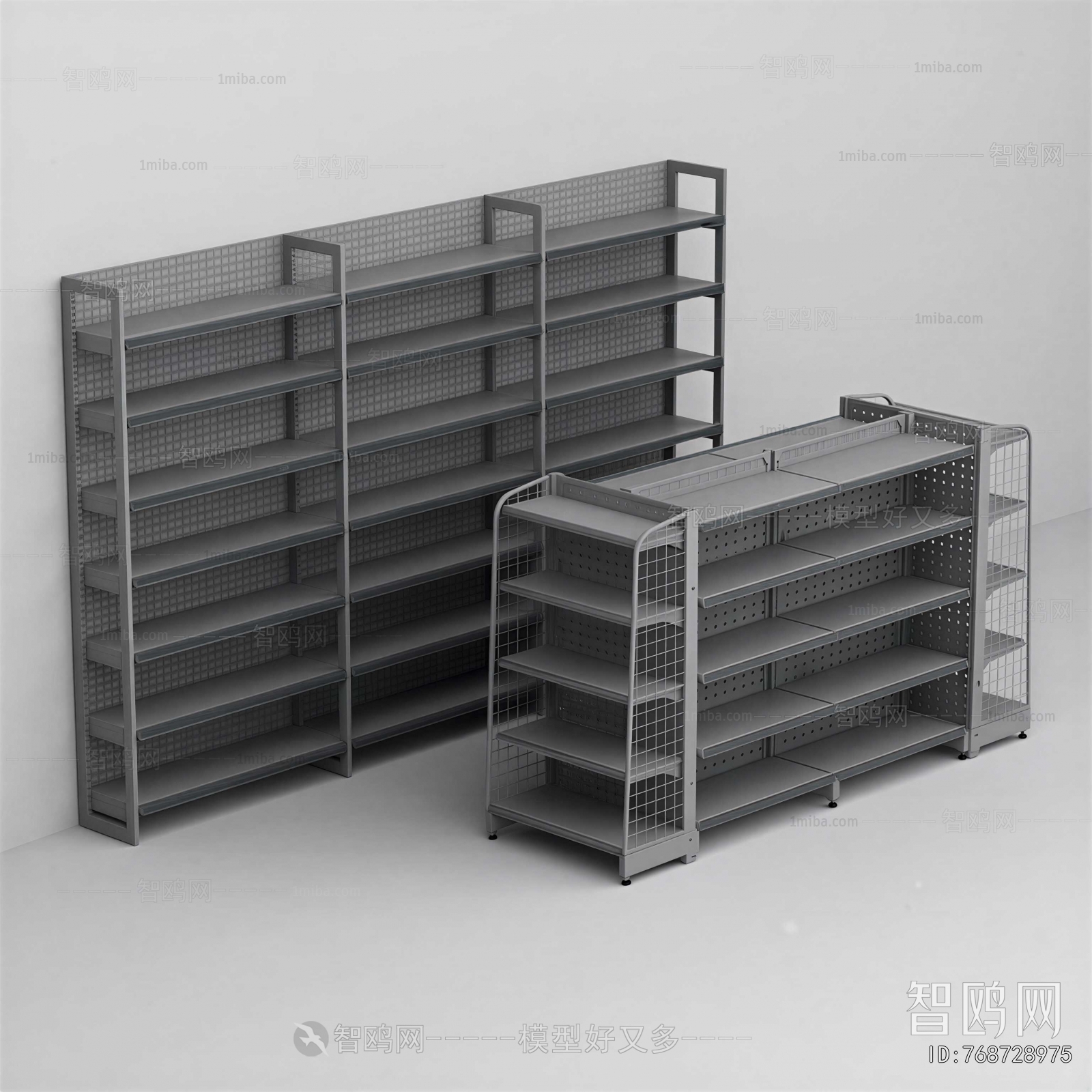 Modern Supermarket Shelf