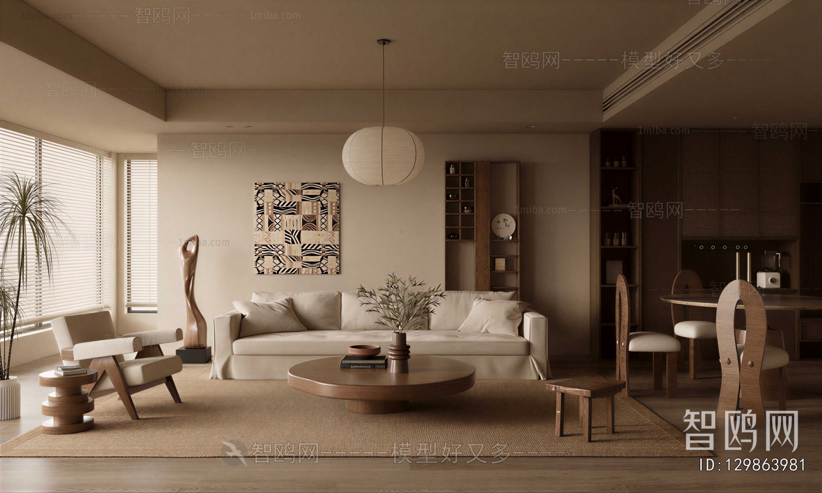 Wabi-sabi Style A Living Room