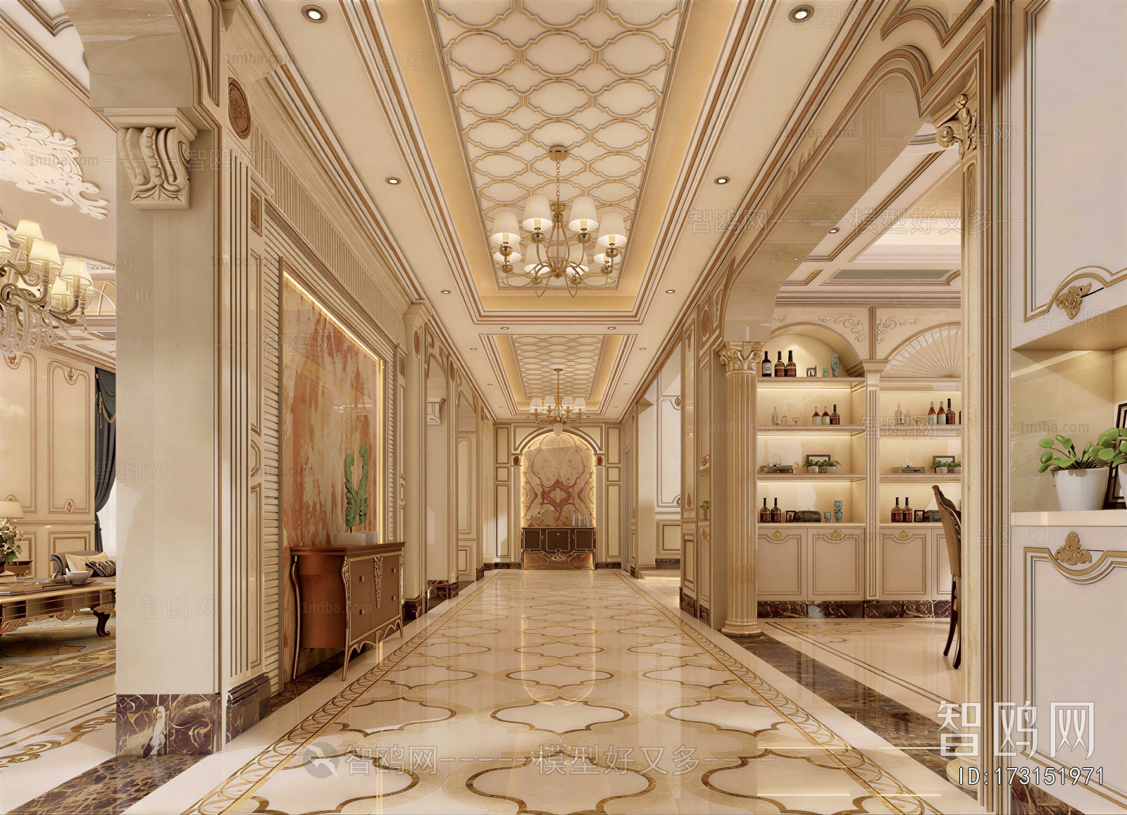 European Style Hallway