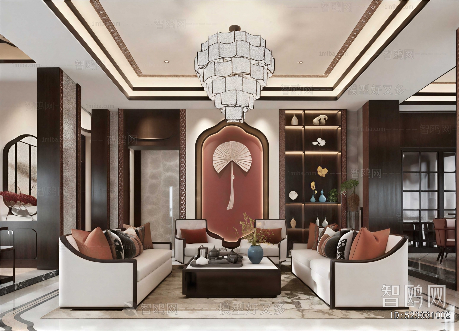 New Chinese Style A Living Room