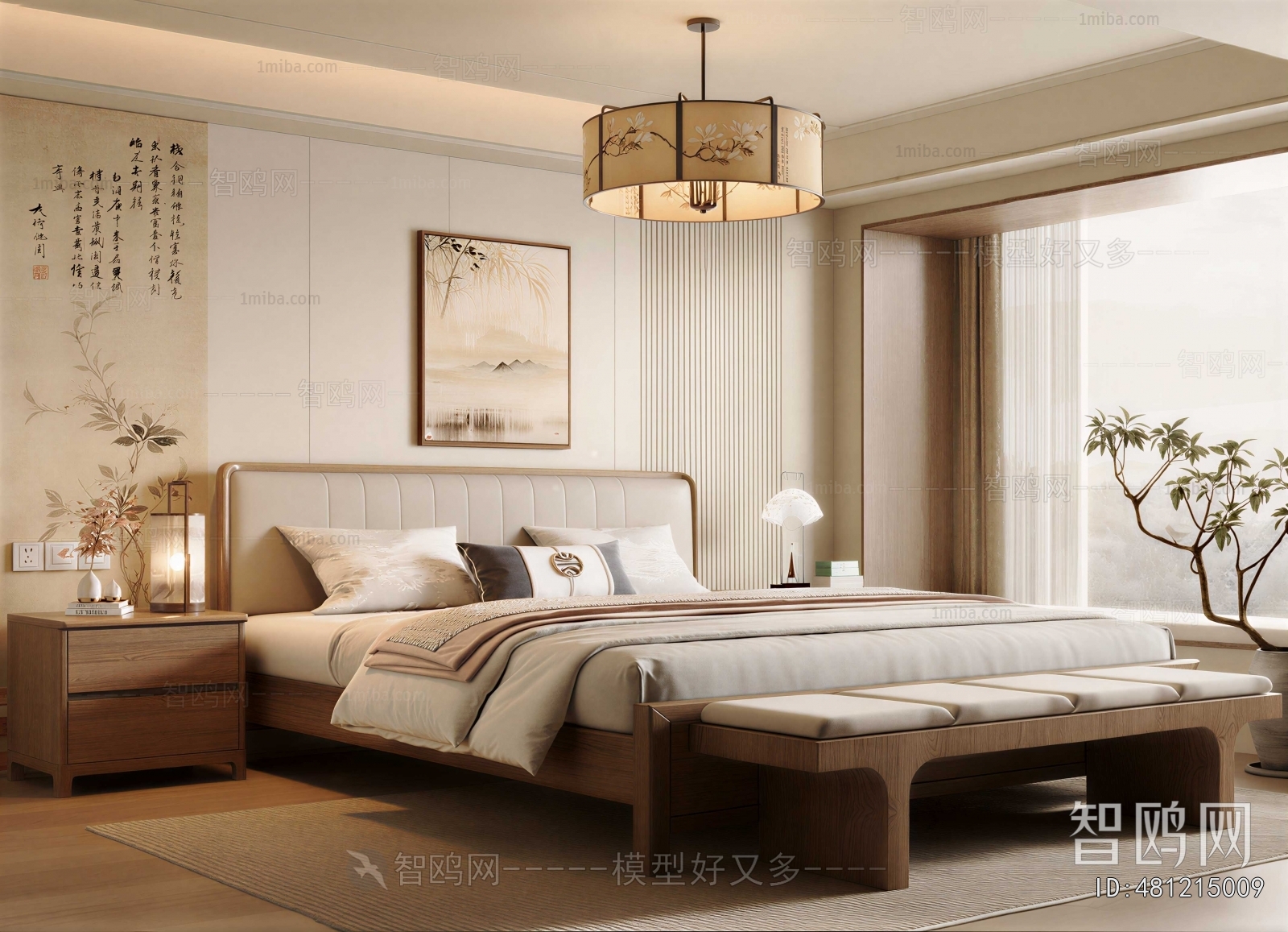 New Chinese Style Bedroom