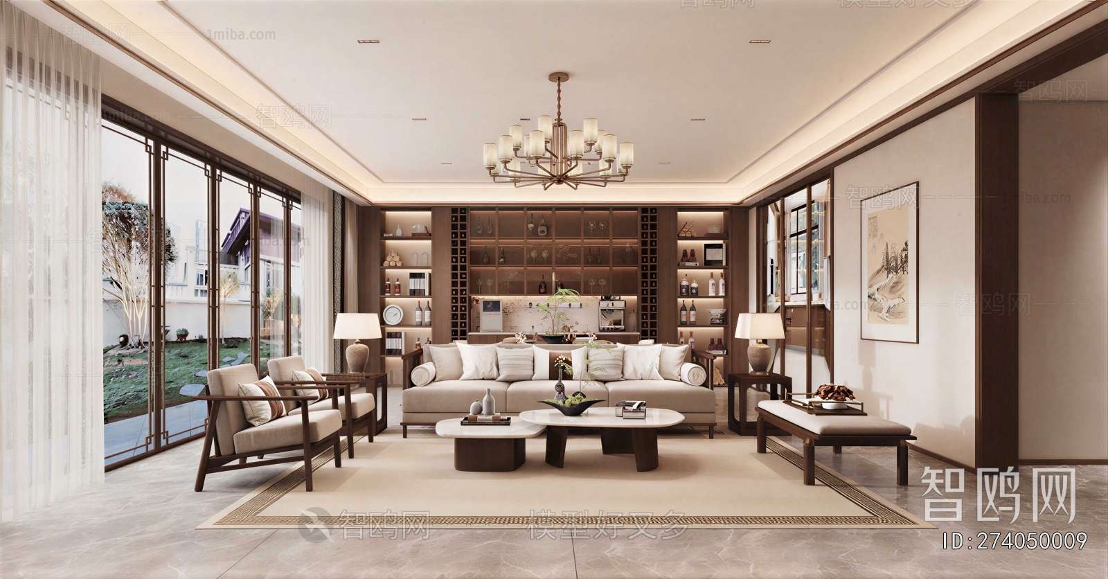 New Chinese Style A Living Room