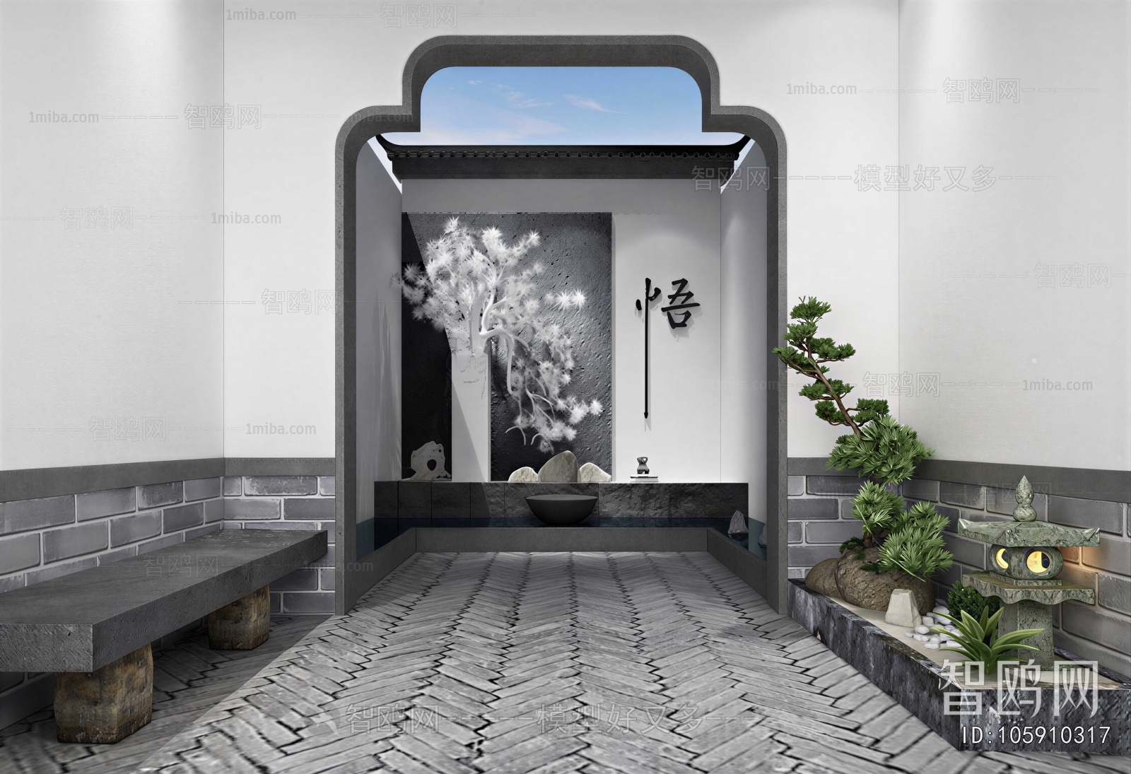 New Chinese Style Courtyard/landscape
