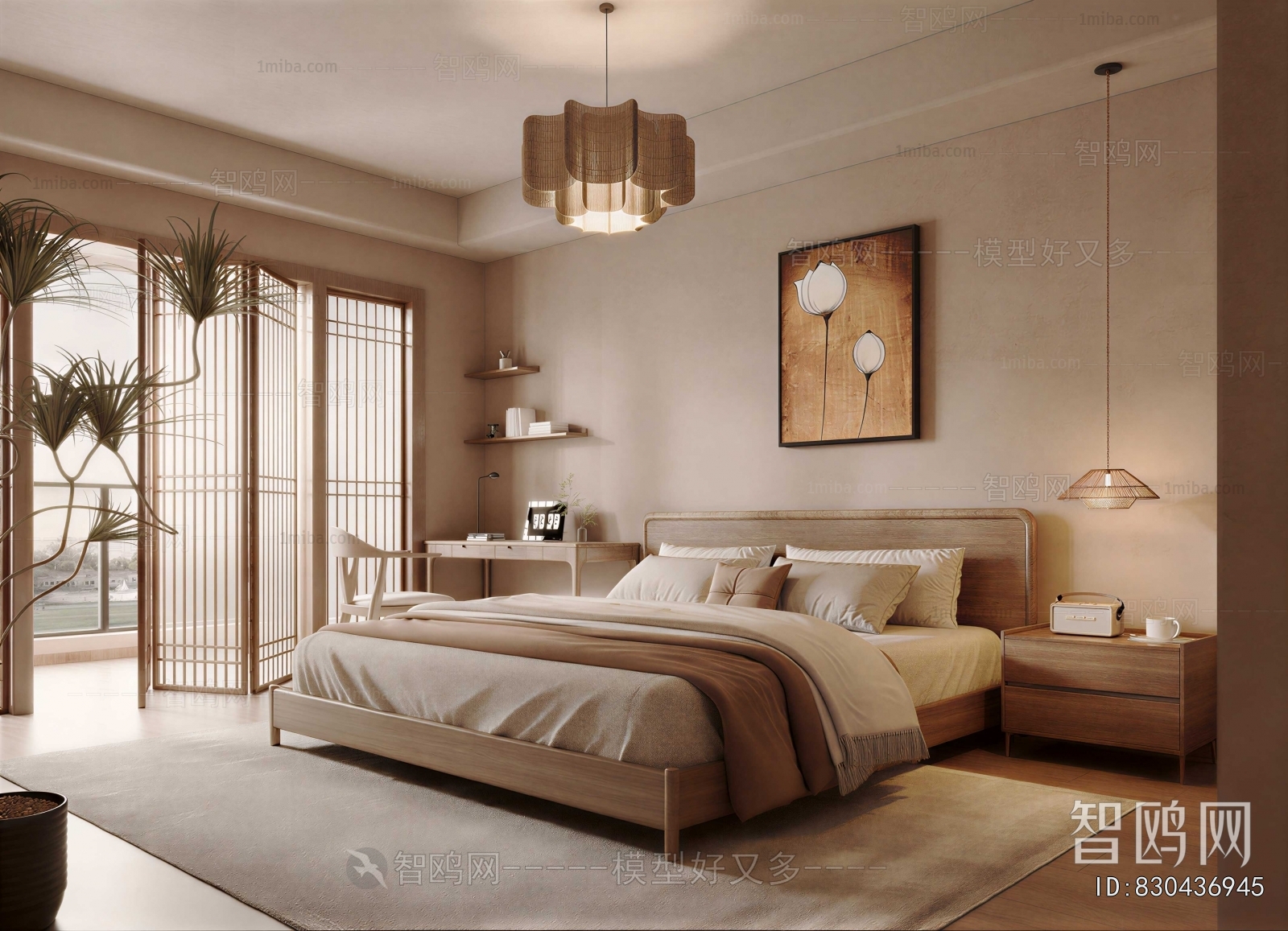 Wabi-sabi Style Bedroom
