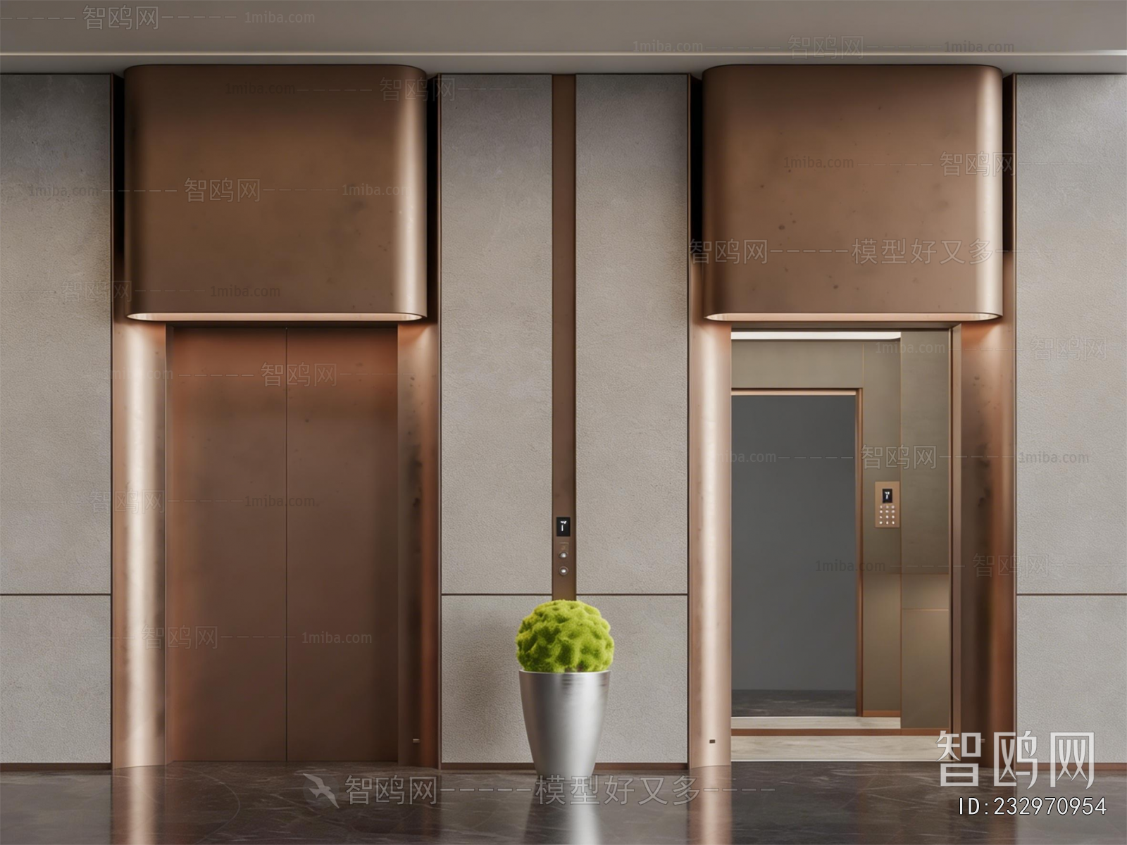 Modern Office Elevator Hall