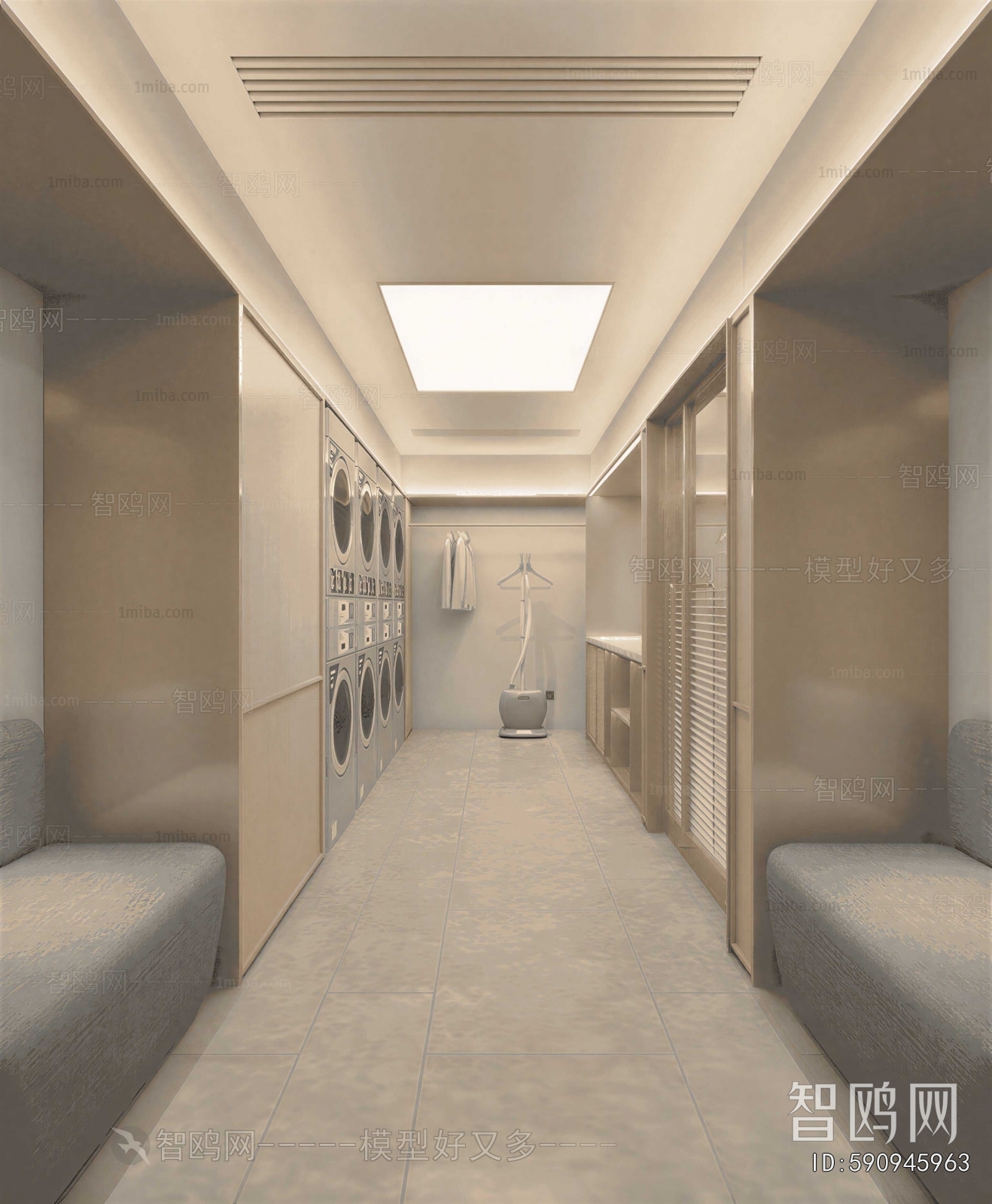 Modern Balcony Laundry Room