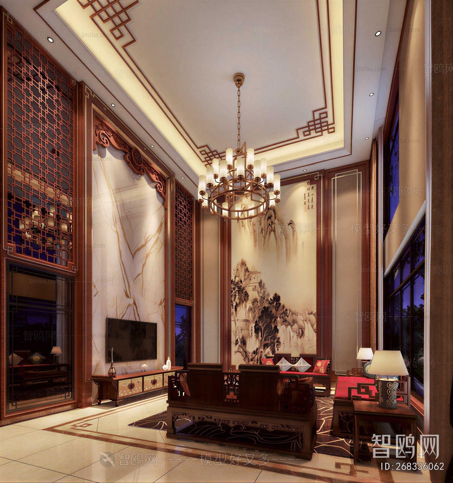 New Chinese Style A Living Room