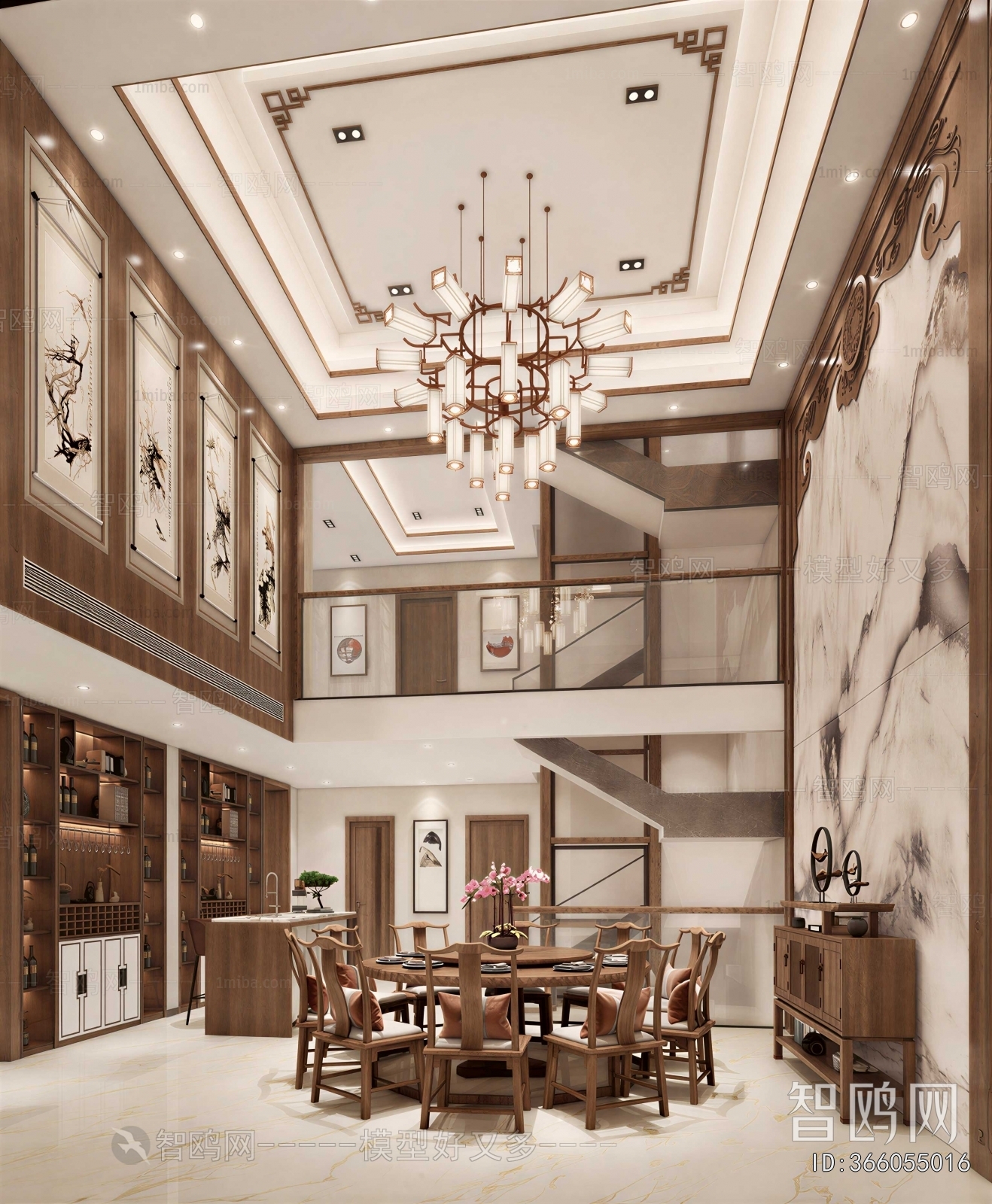 New Chinese Style Dining Room