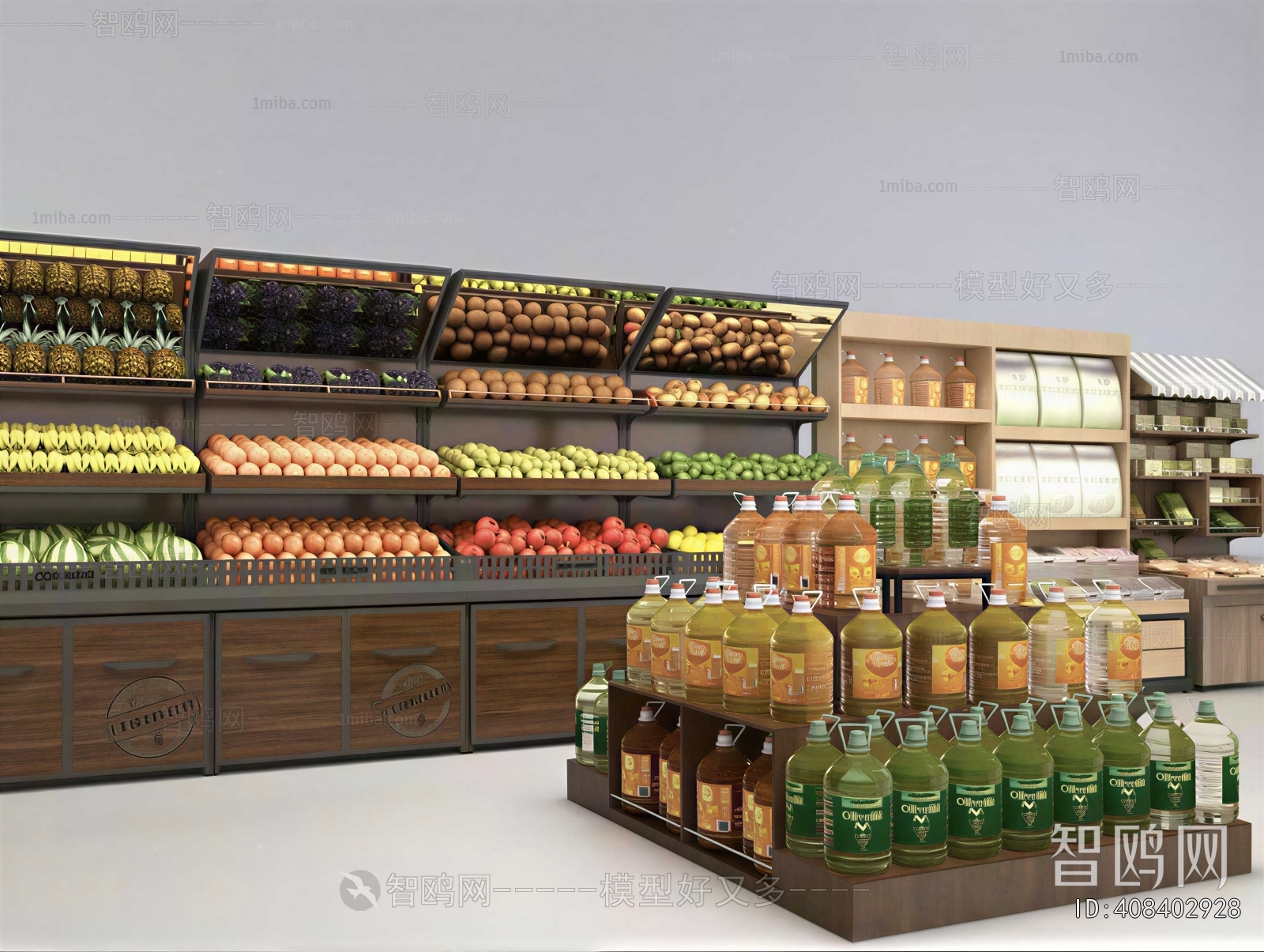 Modern Supermarket Shelf