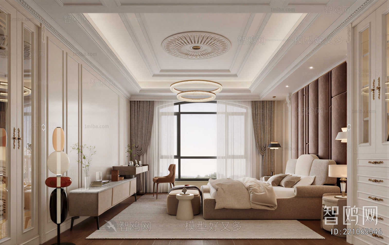 Simple European Style Bedroom