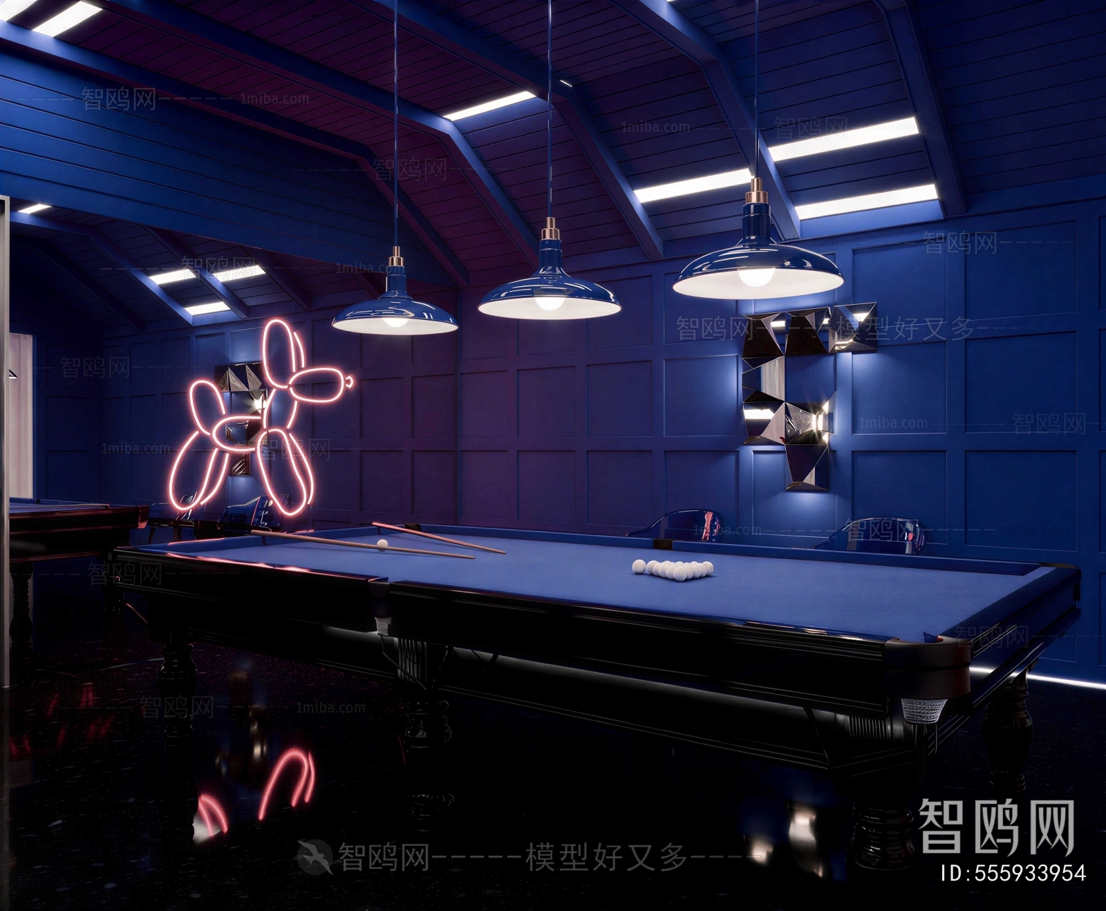 Modern Billiard Room