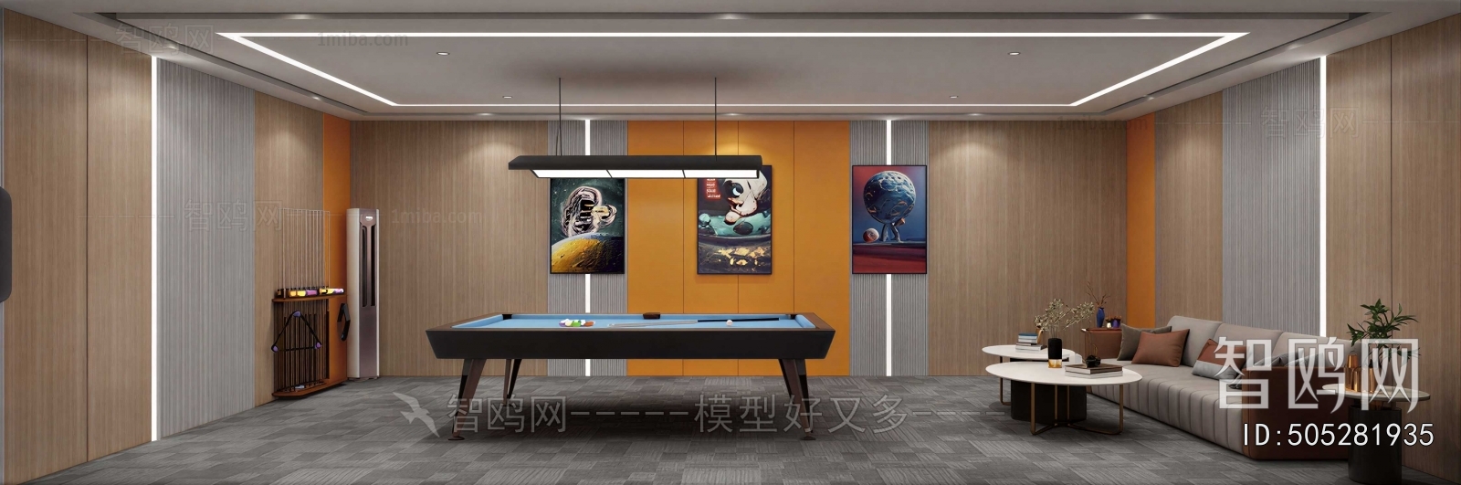 Modern Billiard Room