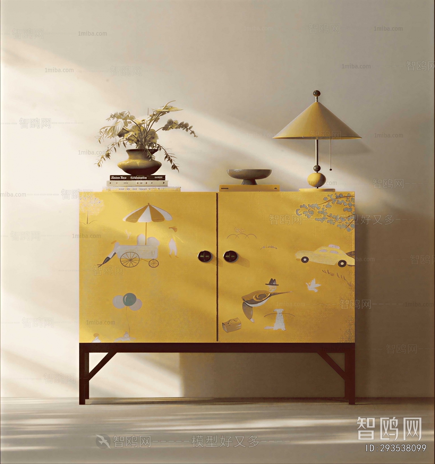 New Chinese Style Side Cabinet