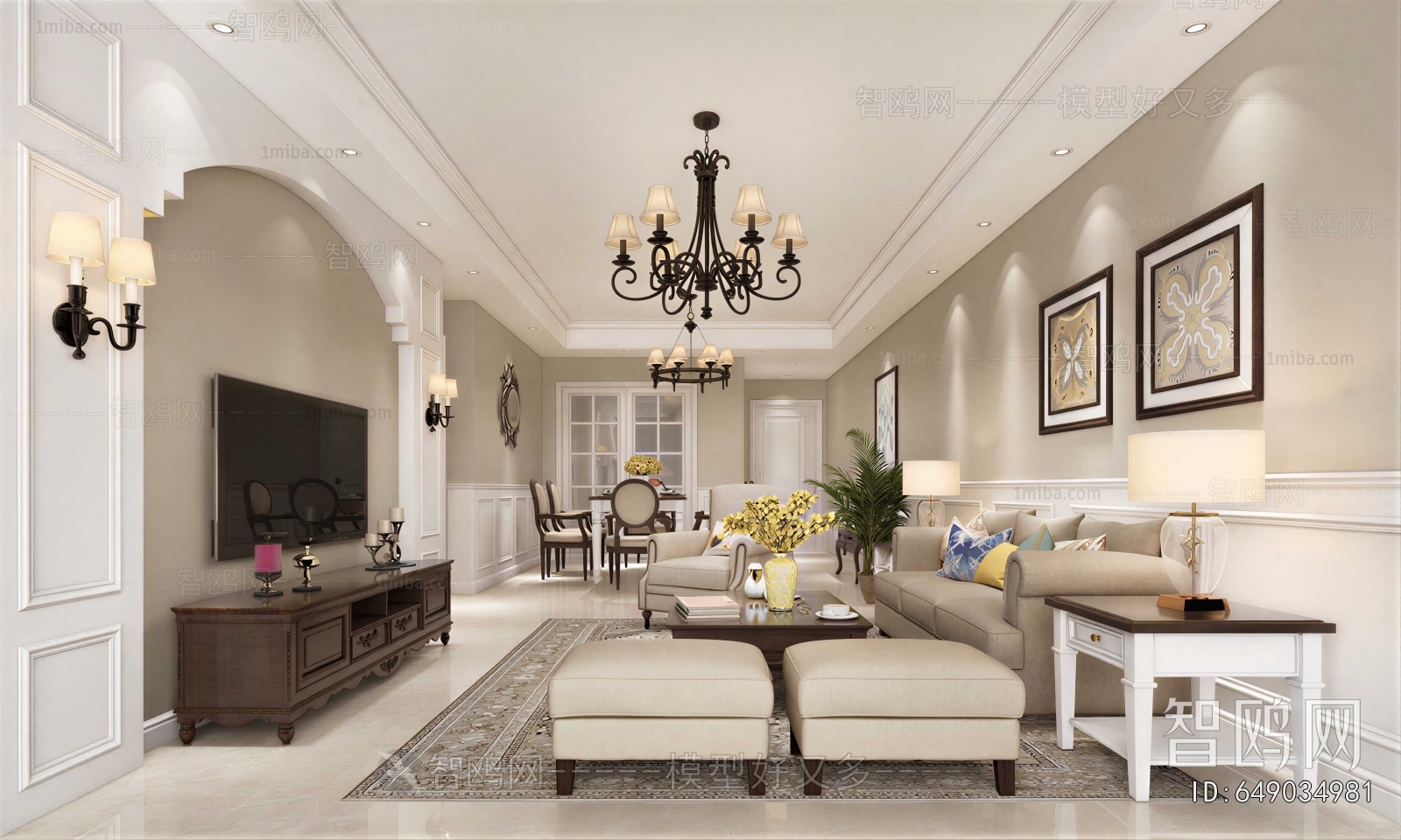 American Style A Living Room