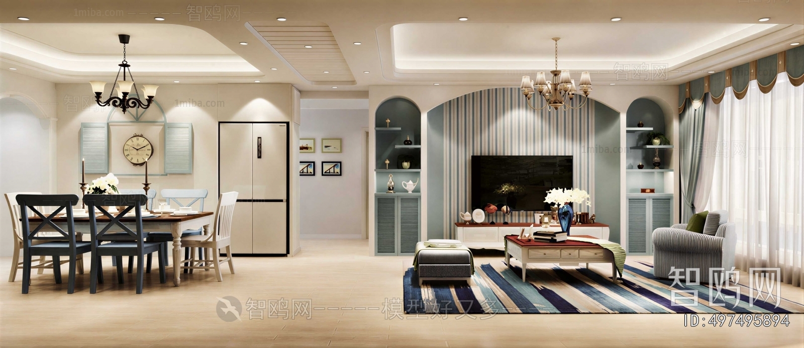 Mediterranean Style A Living Room