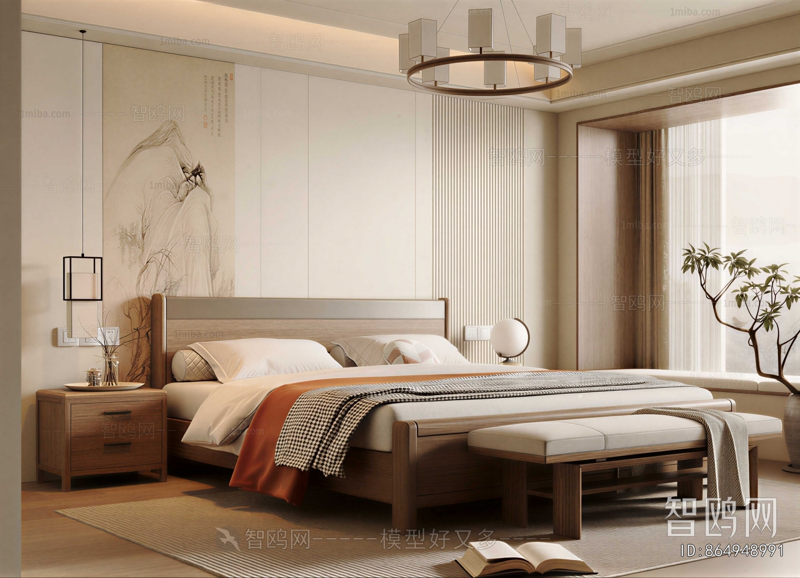 New Chinese Style Bedroom