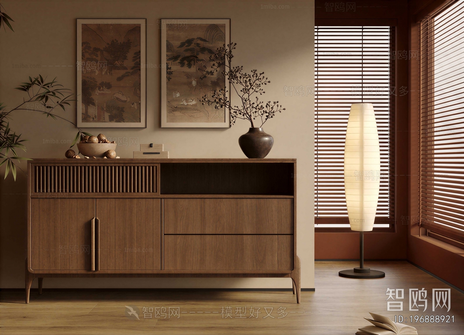 New Chinese Style Entrance Cabinet