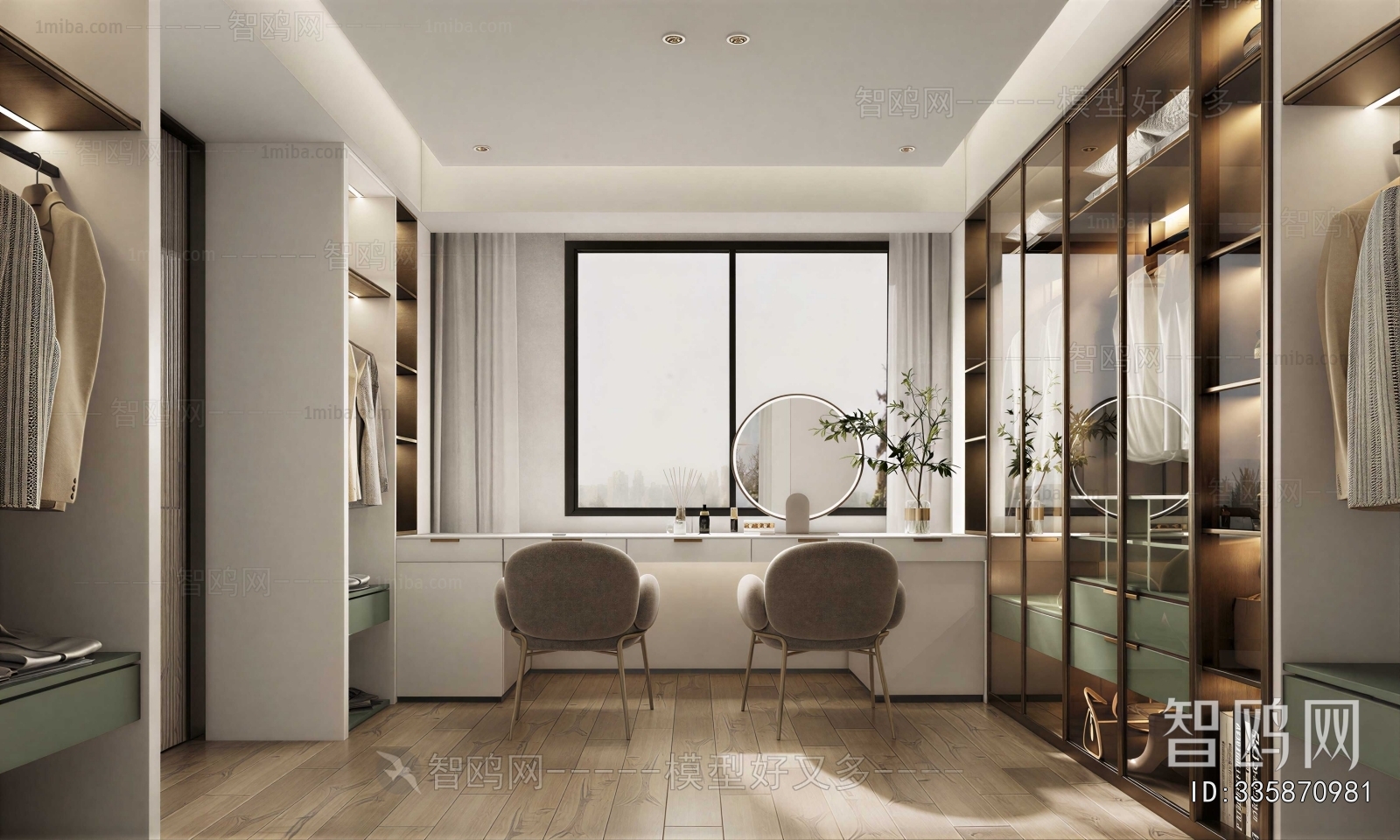 Modern Clothes Storage Area