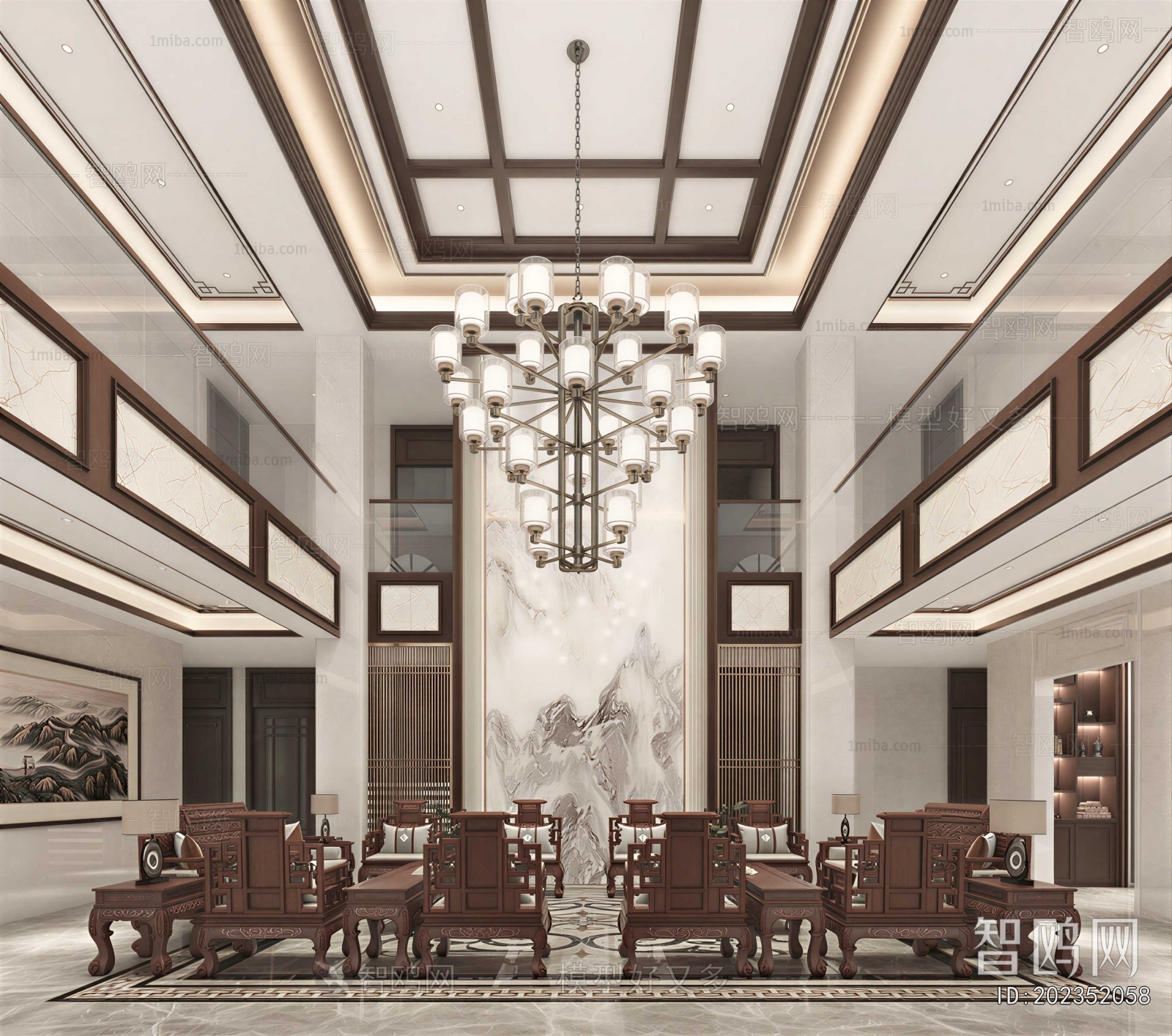 New Chinese Style A Living Room