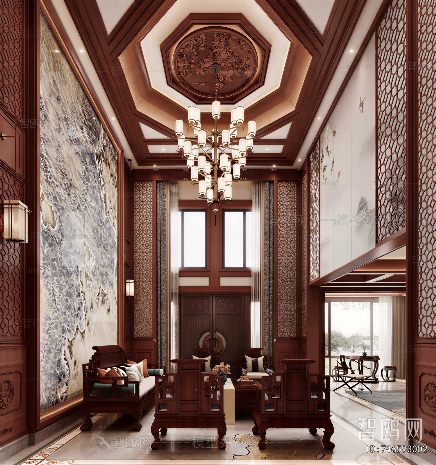 New Chinese Style A Living Room