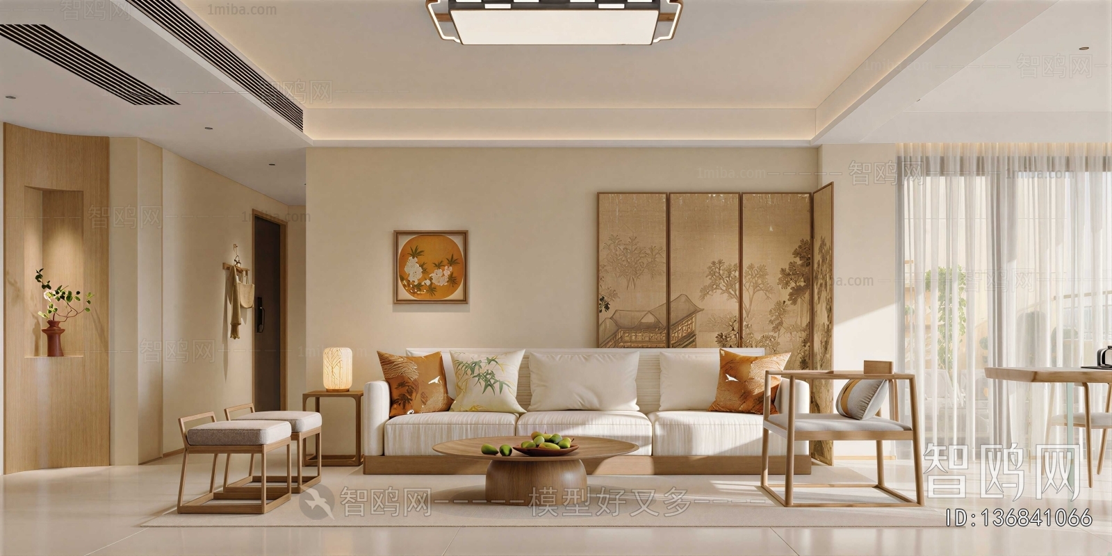 New Chinese Style A Living Room