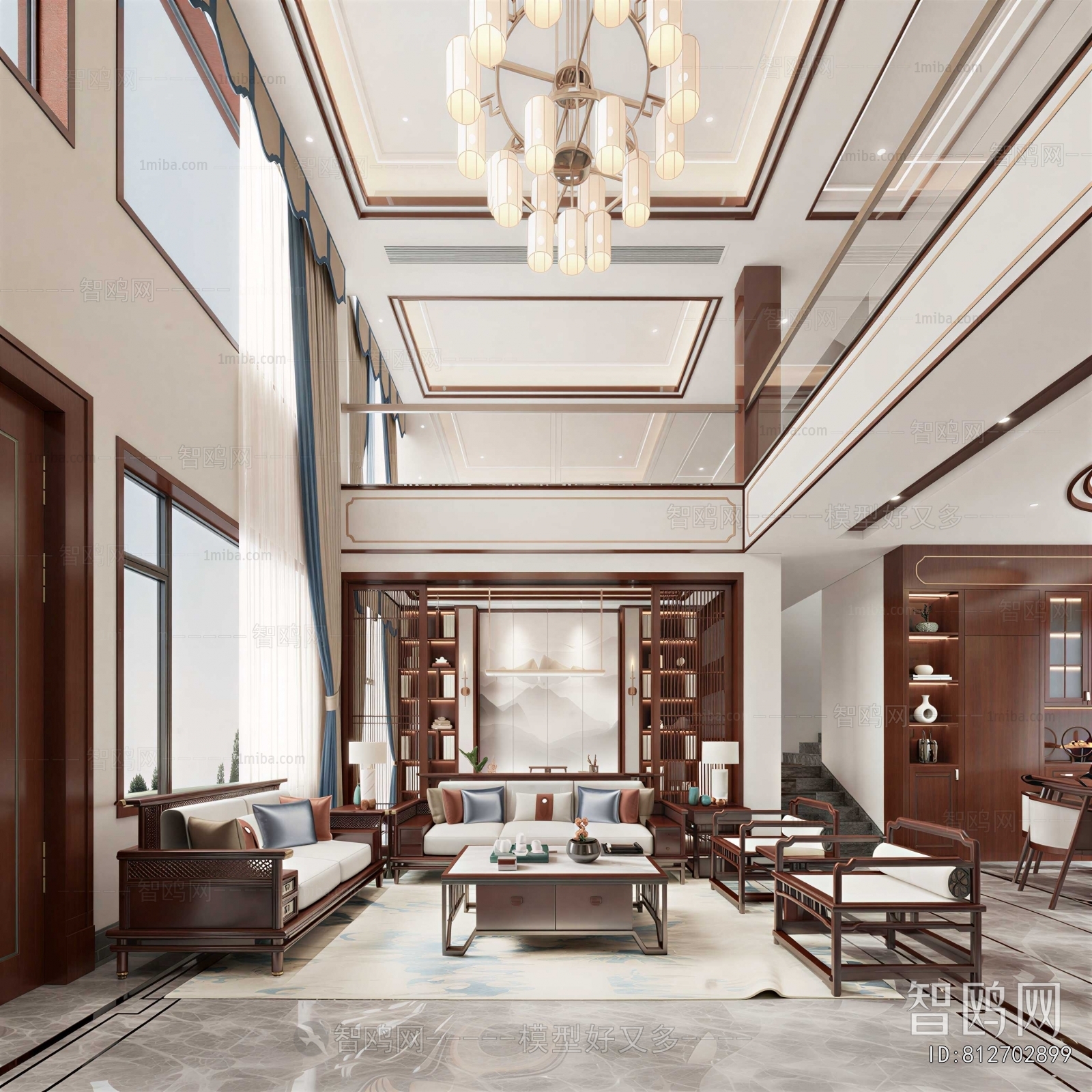 New Chinese Style A Living Room