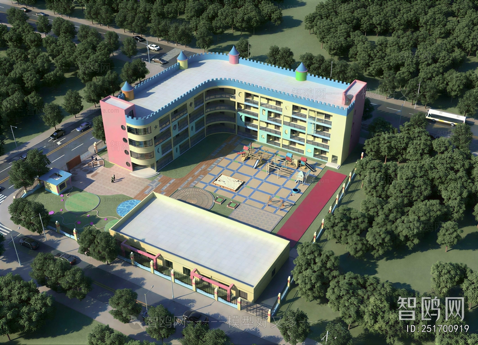 Modern Architectural Bird's-eye View Planning