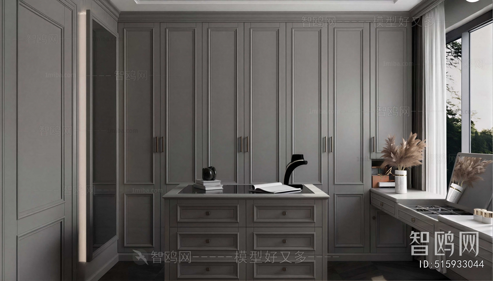 Simple European Style Clothes Storage Area