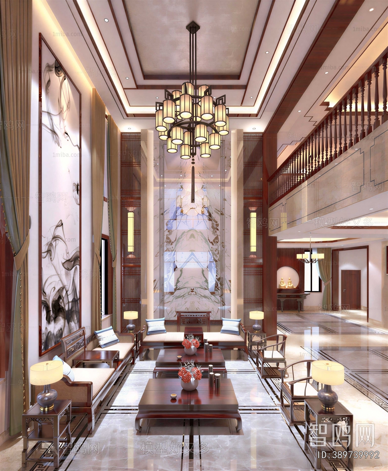 New Chinese Style A Living Room