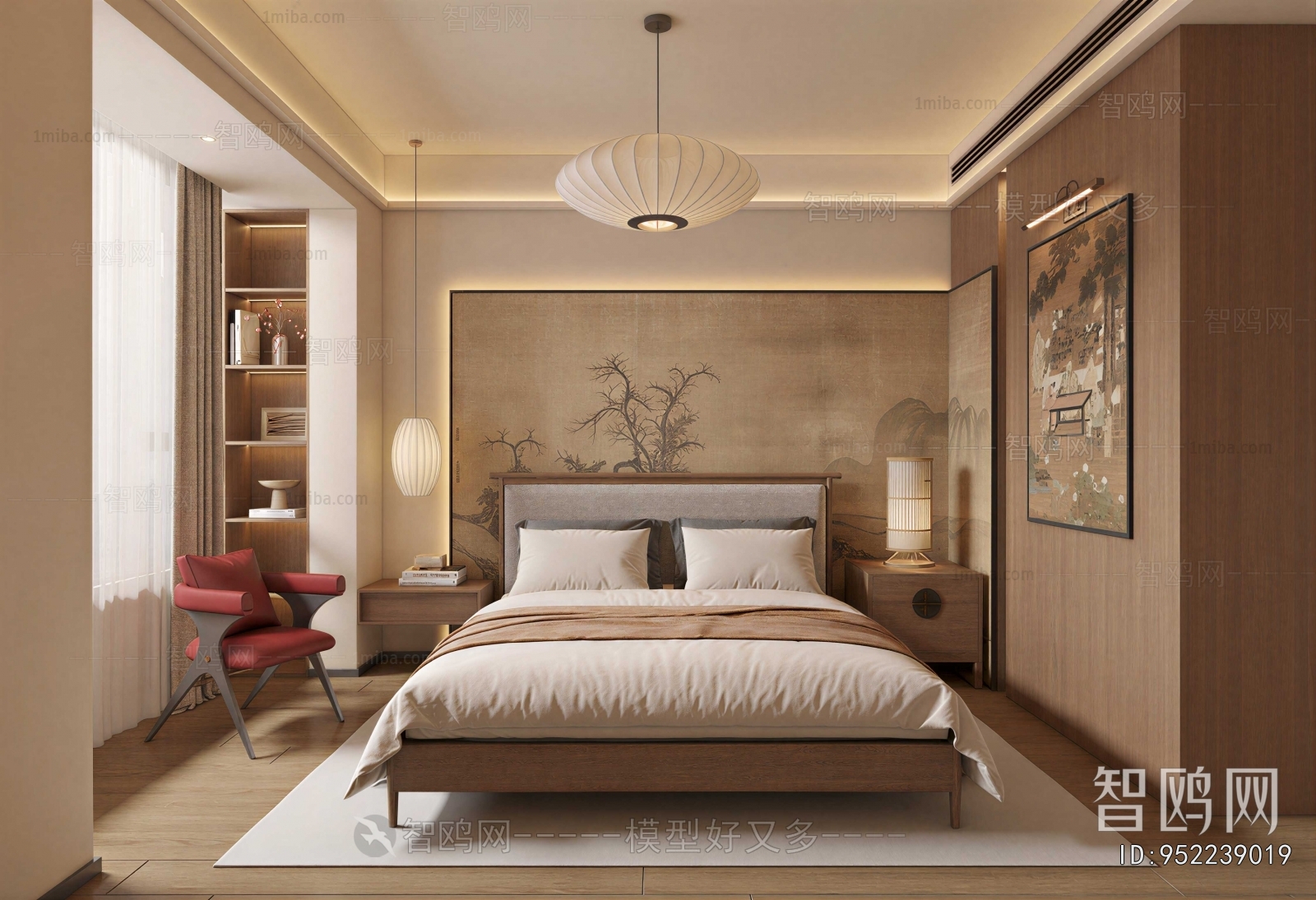Wabi-sabi Style Bedroom