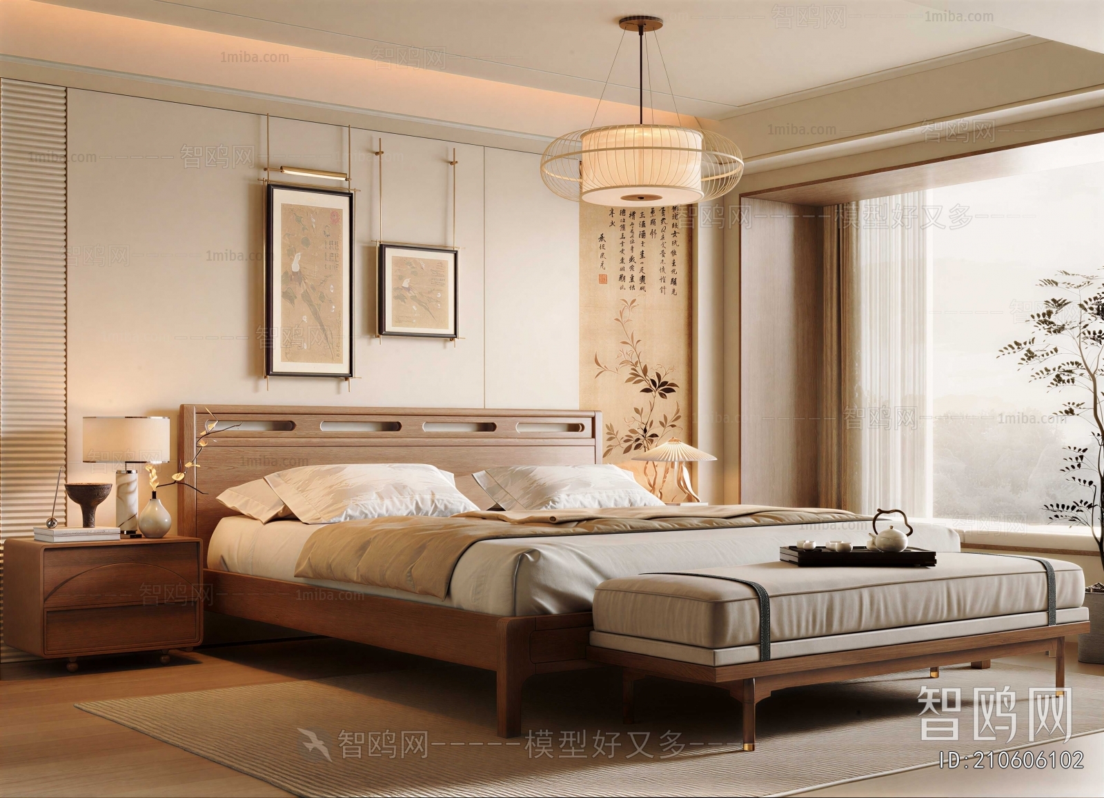 New Chinese Style Bedroom