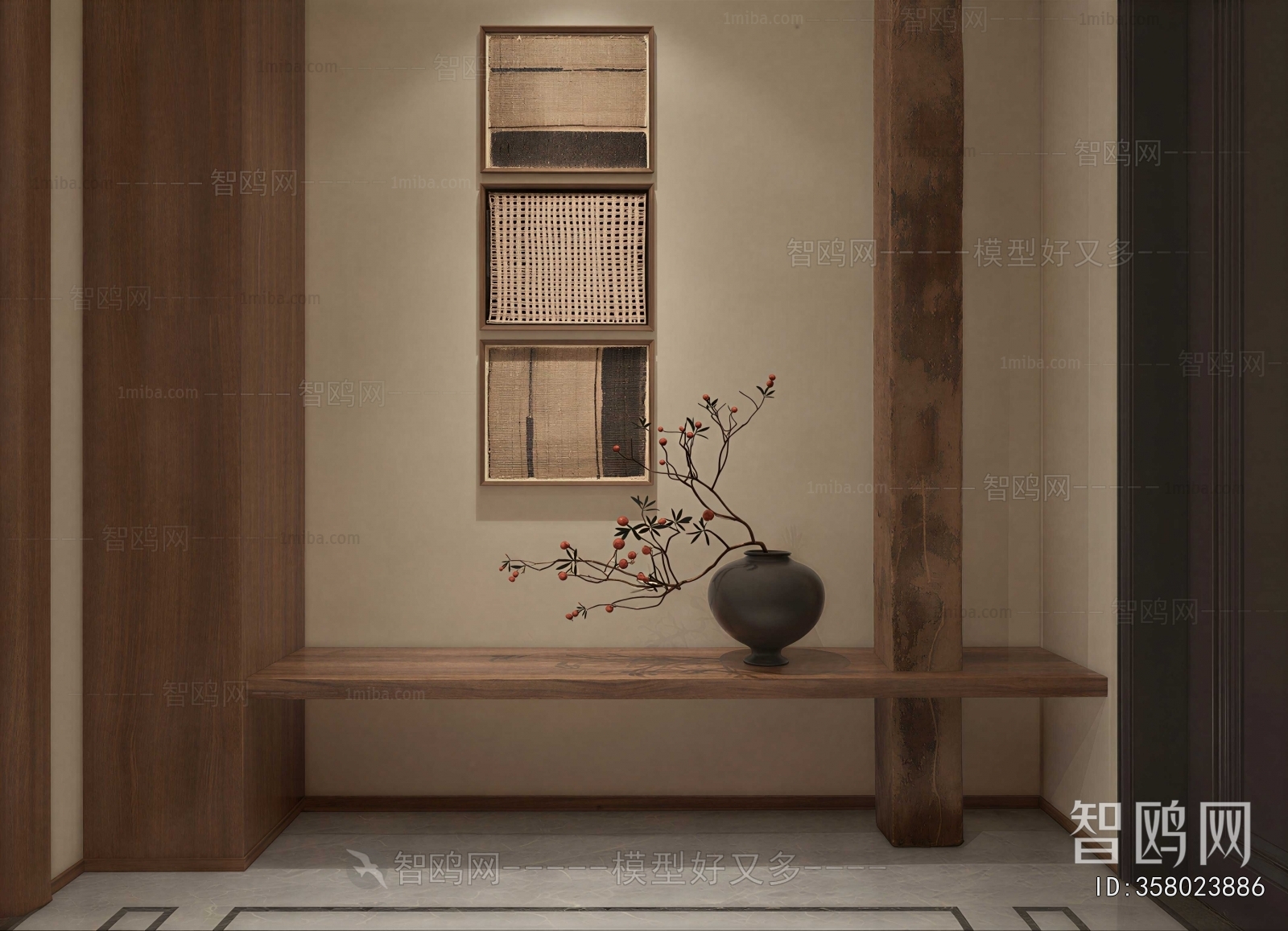 New Chinese Style Entrance Cabinet