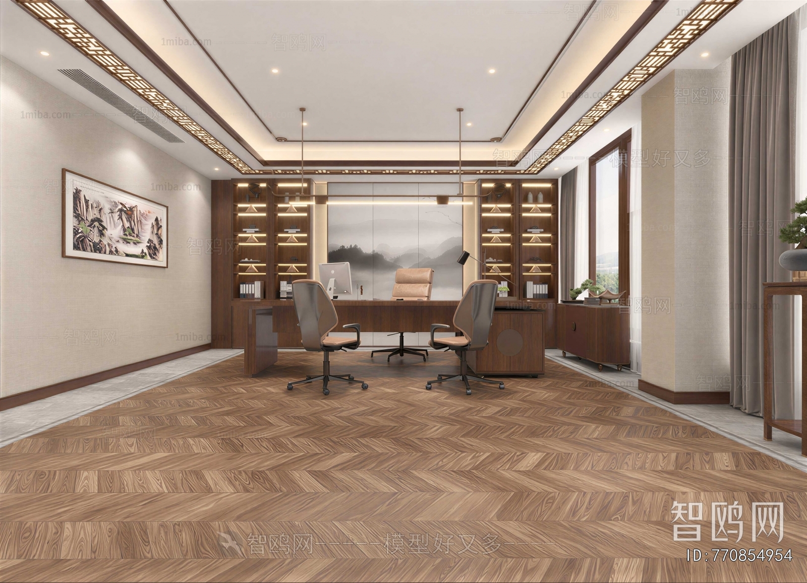 New Chinese Style Manager's Office
