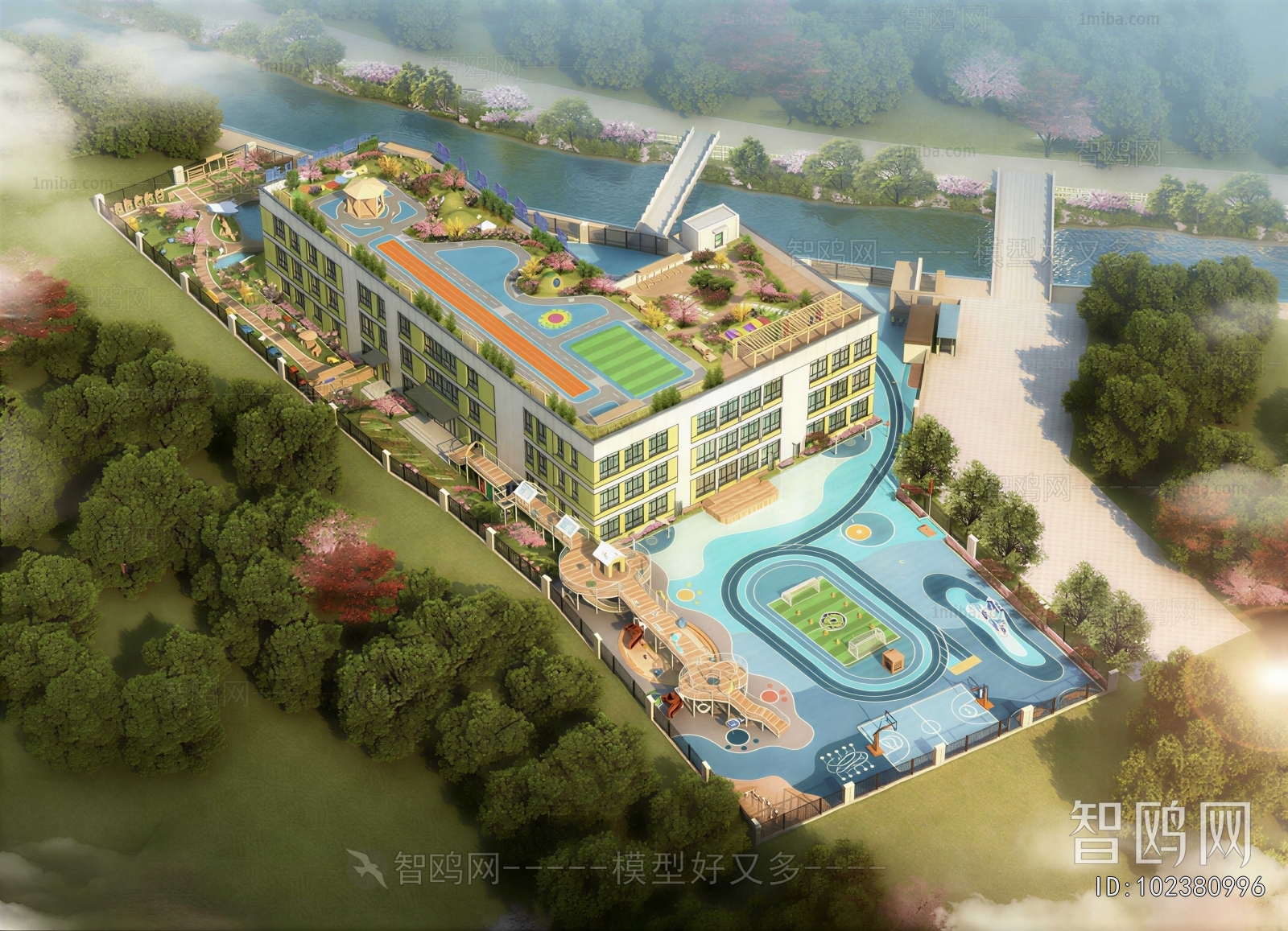 Modern Architectural Bird's-eye View Planning