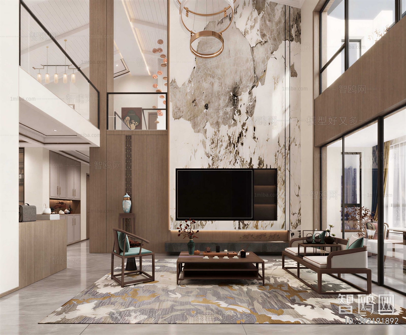 New Chinese Style A Living Room