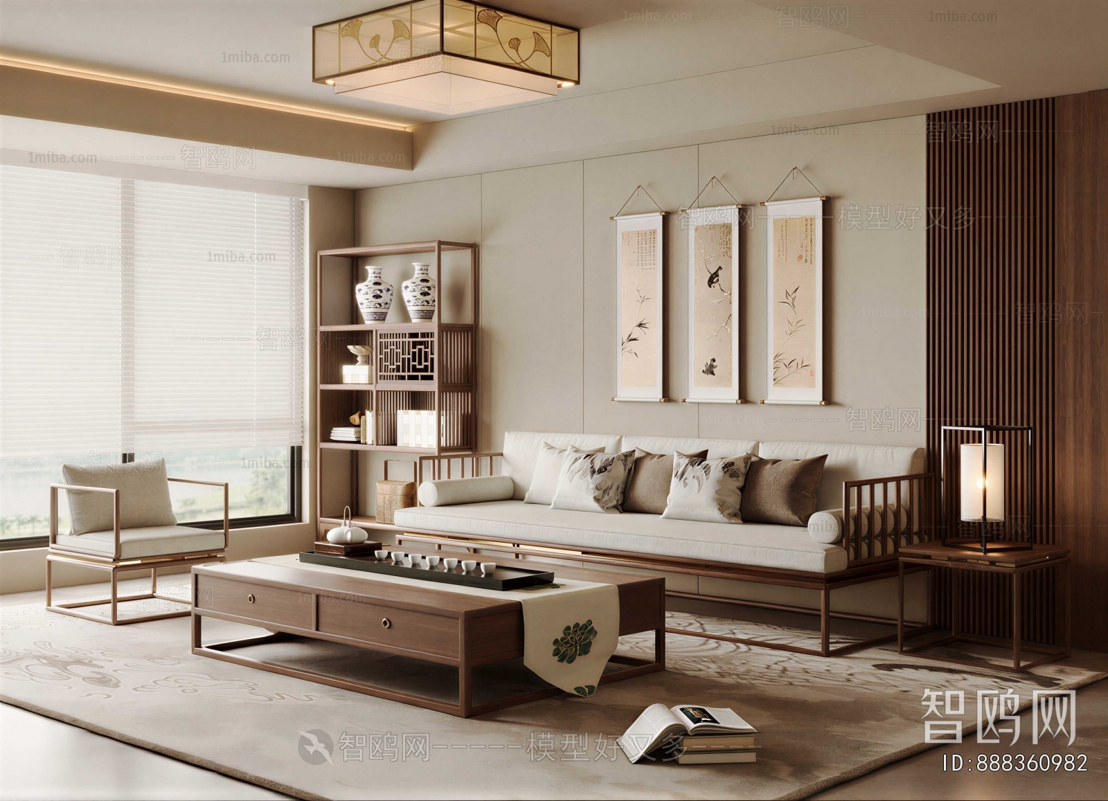 New Chinese Style A Living Room