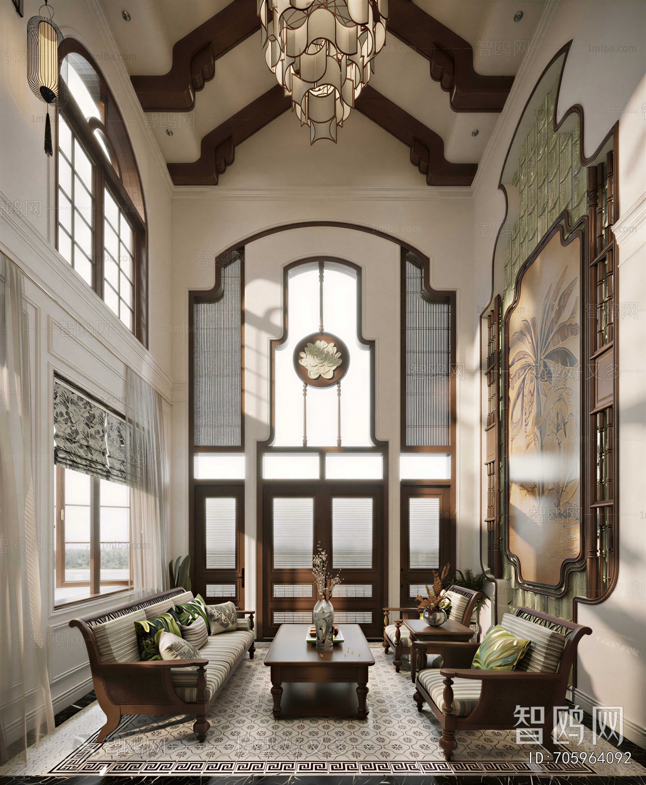 New Chinese Style A Living Room