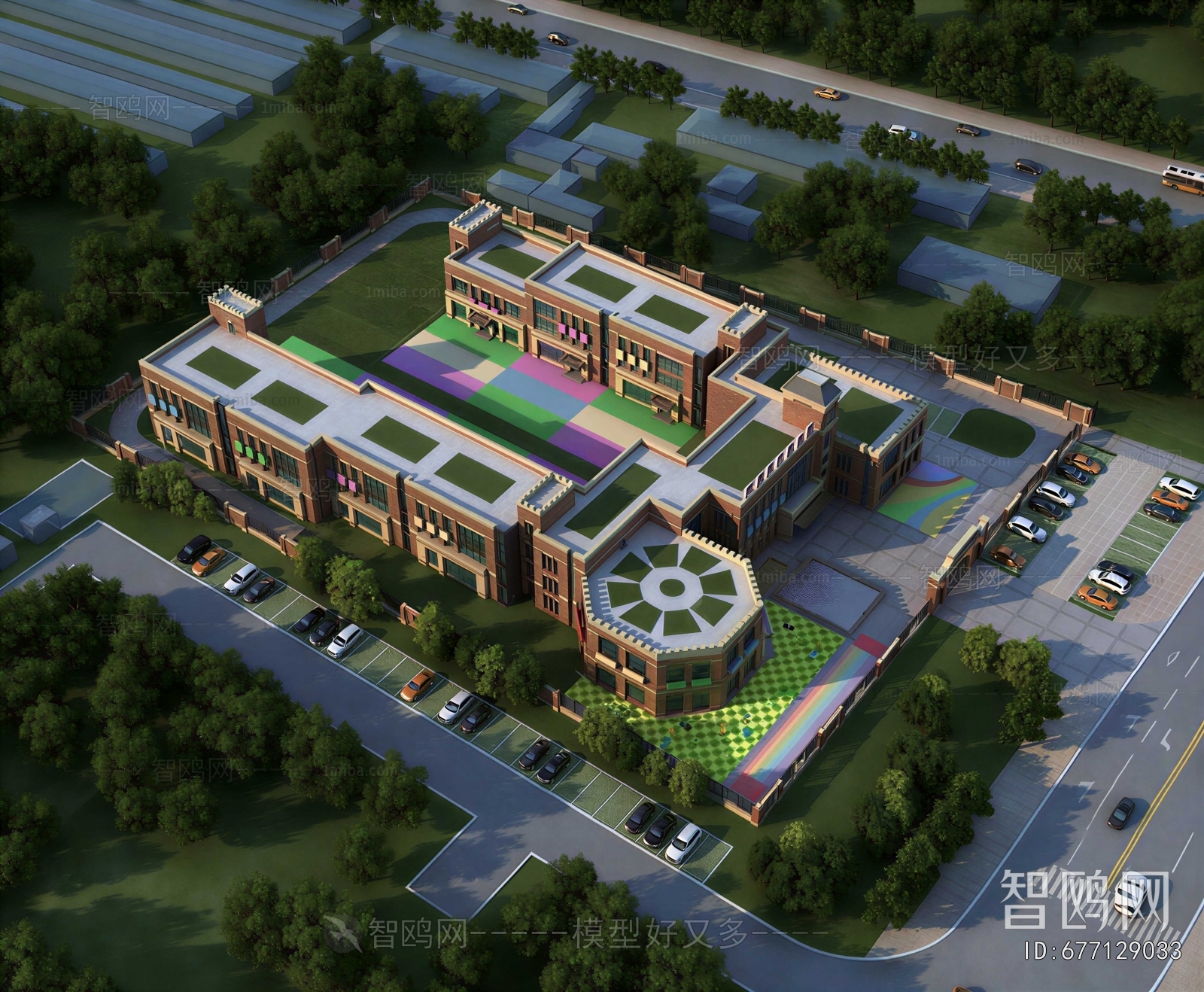 Modern Architectural Bird's-eye View Planning
