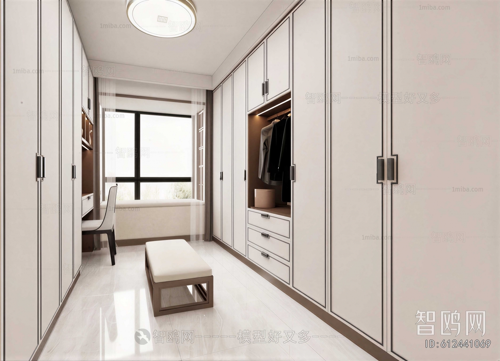 New Chinese Style Clothes Storage Area