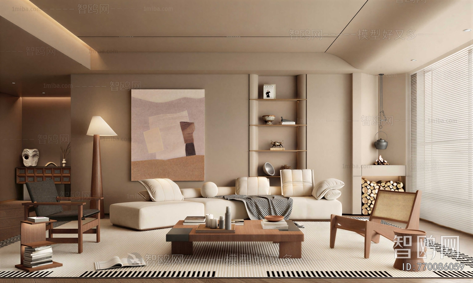 Wabi-sabi Style A Living Room
