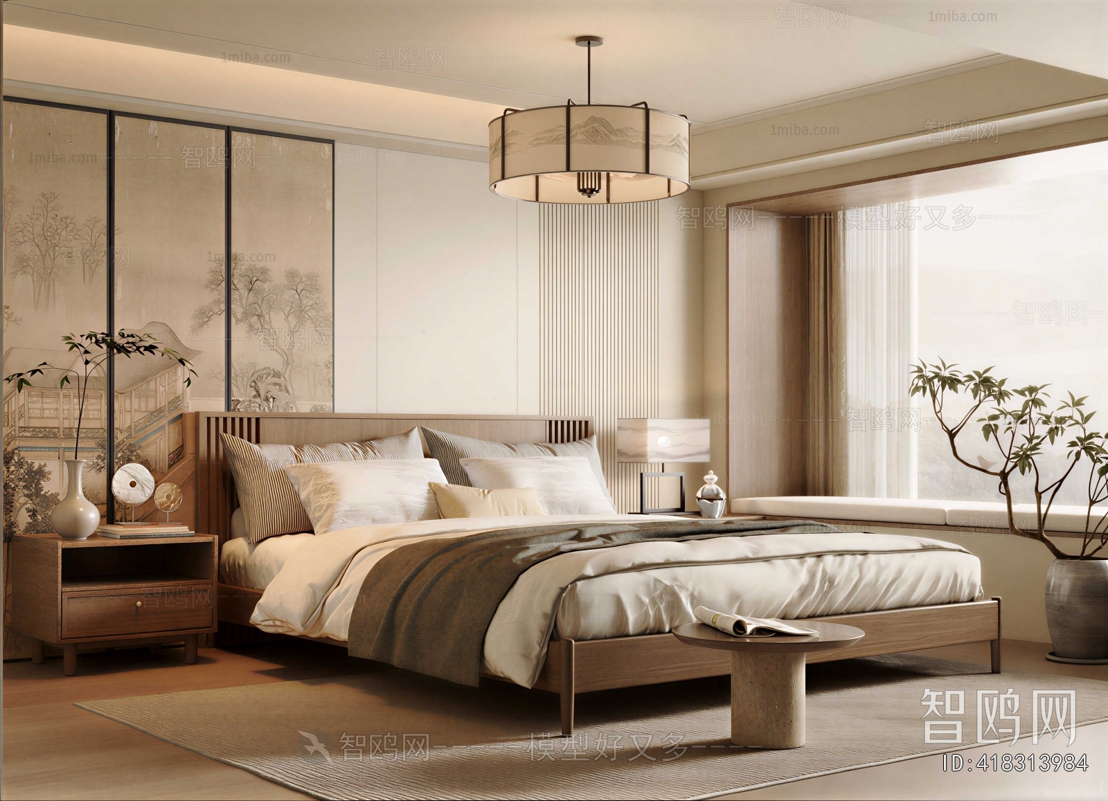 New Chinese Style Bedroom