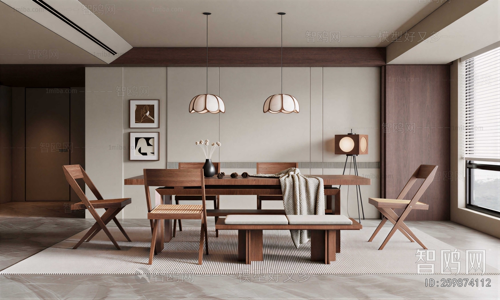 Wabi-sabi Style Dining Room