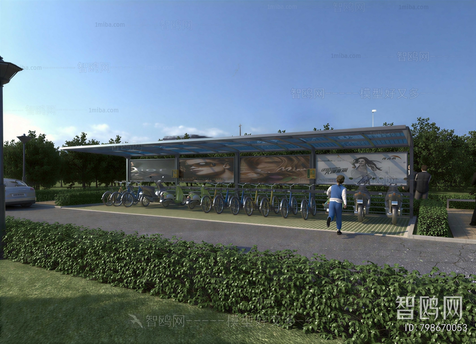Modern Outdoor Parking Lot