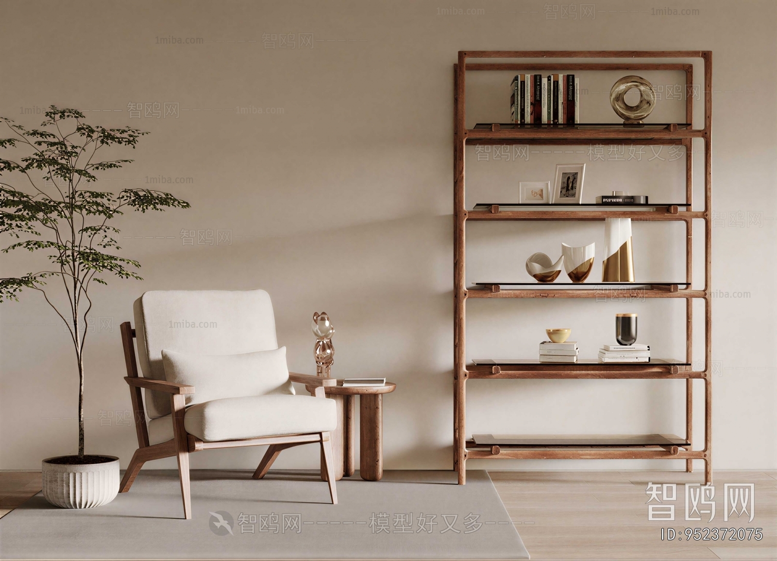 Wabi-sabi Style Lounge Chair