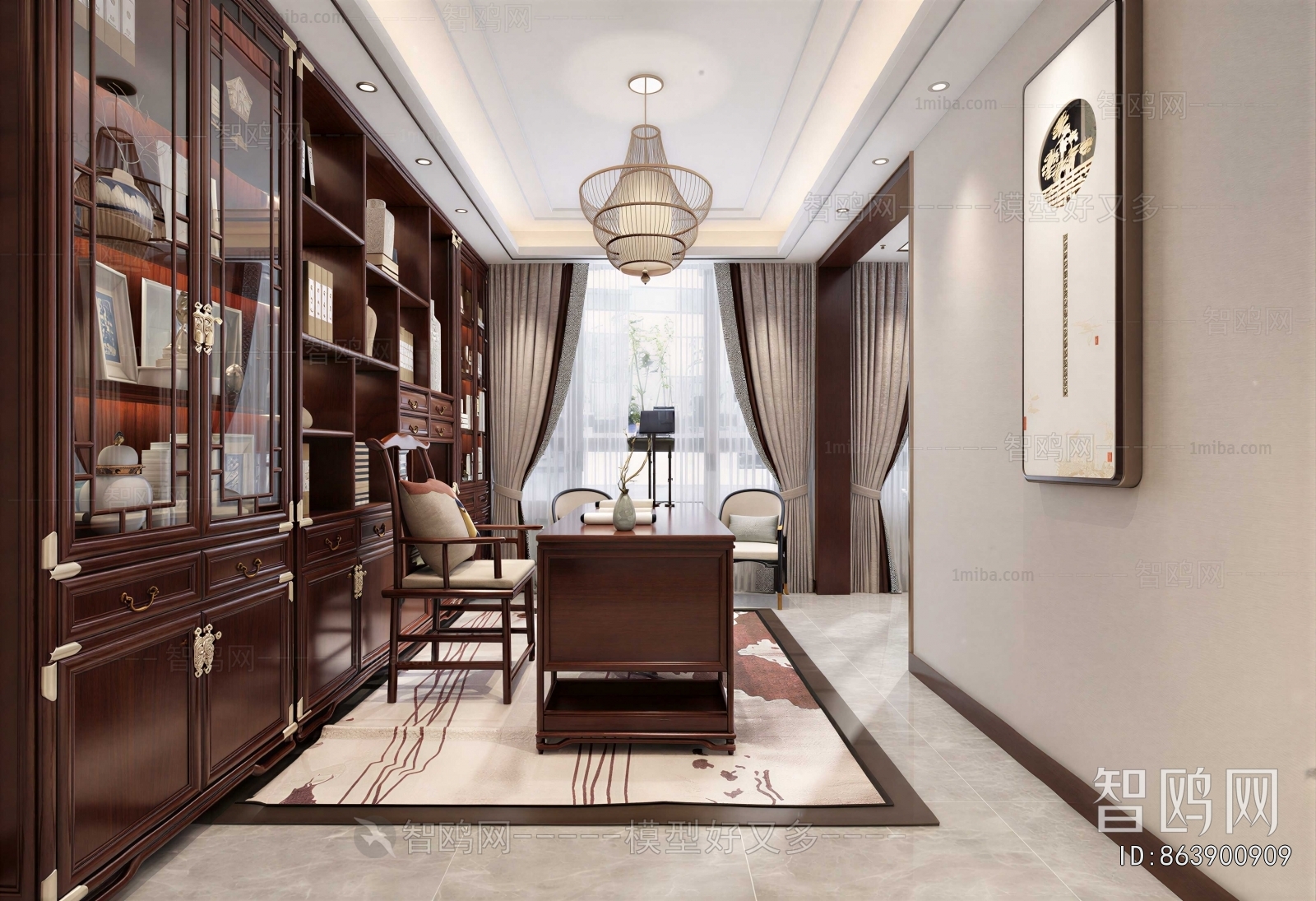 New Chinese Style Study Space